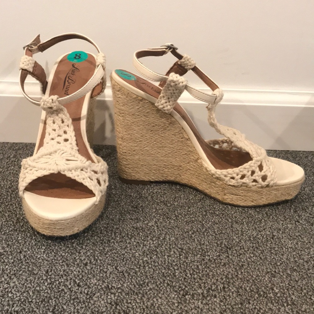 Lucky Brand Crocheted Wedges